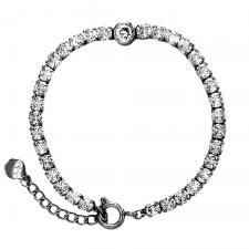 Stainless Steel Jeweled Tennis Bracelet